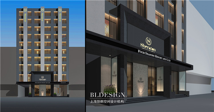 開封鉑珺主題精品酒店設(shè)計(jì)案例-酒店外觀門頭