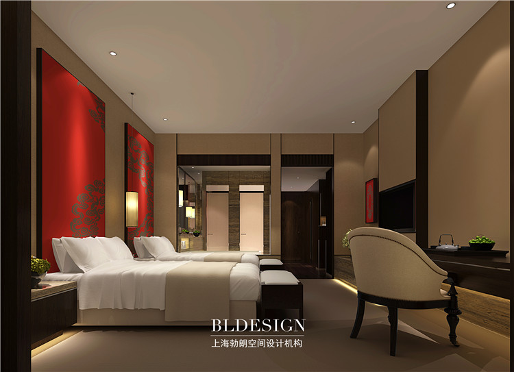 鶴棲銀湖度假酒店設(shè)計(jì)方案-樣板間客房效果