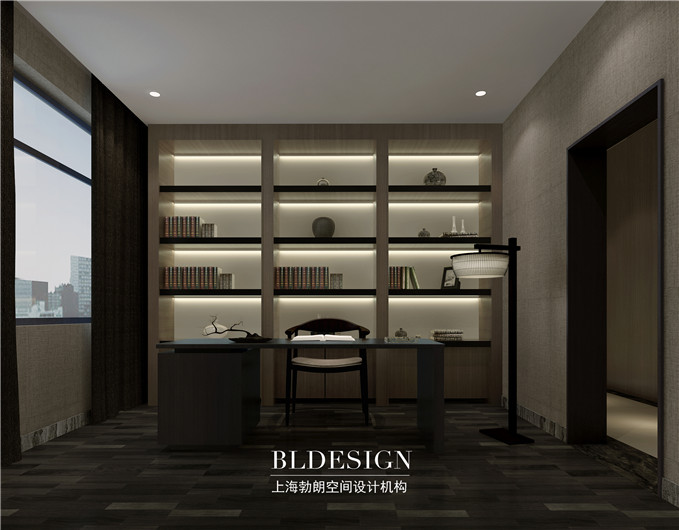 周氏雅居·簡(jiǎn)約中式豪宅設(shè)計(jì)-豪宅書(shū)房
