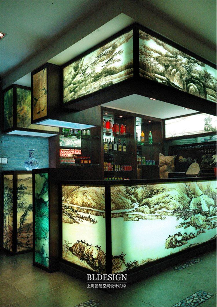 望江南主題餐廳設(shè)計案例-吧臺