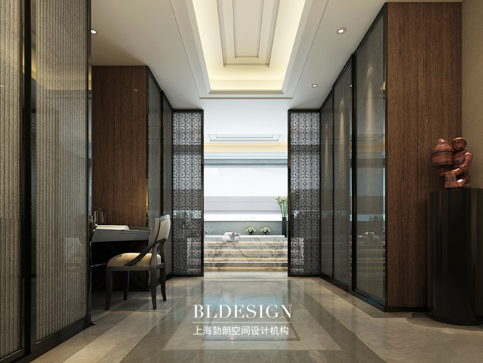 府西雅苑·新中式別墅設計-別墅走廊