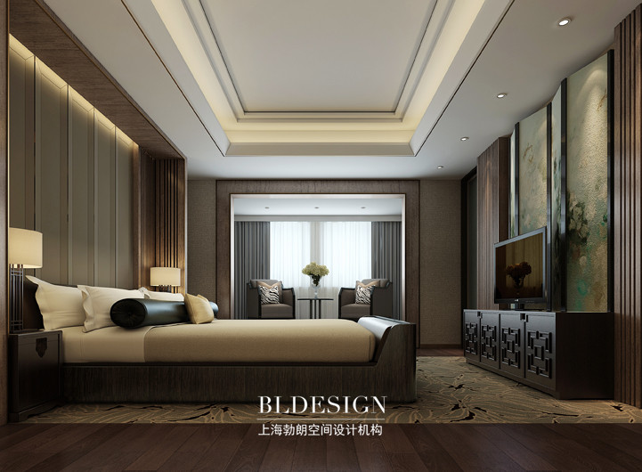 府西雅苑·新中式別墅設計-別墅臥室