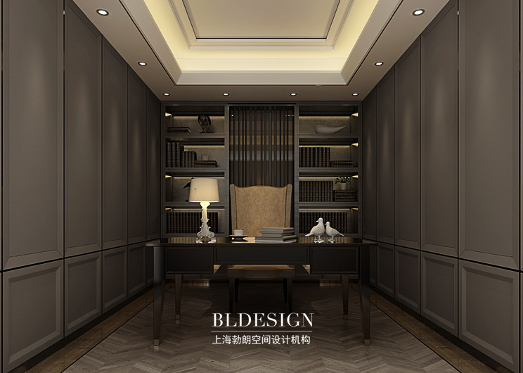 府西雅苑·新中式別墅設計-別墅書房