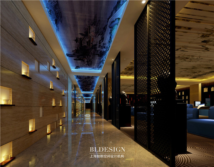 水浴海天洗浴中心設(shè)計方案-走廊效果圖