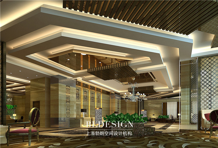 東方威尼斯洗浴酒店設計案例-洗浴中心大廳效果圖