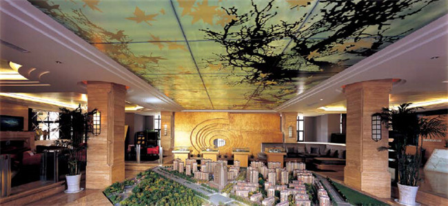 恢宏大氣的歐式風(fēng)格售樓處沙盤(pán)展示區(qū)設(shè)計(jì)