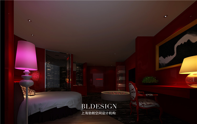 萊茵河情侶主題酒店設(shè)計效果圖-婚房主題客房設(shè)計方案