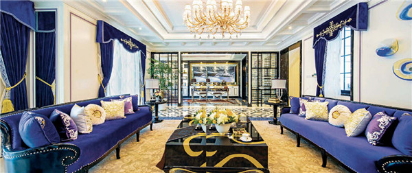 紫色調(diào)尊貴奢華大氣的別墅豪宅設(shè)計