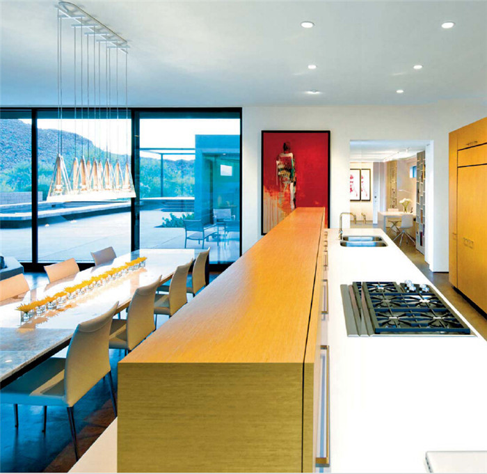 開放式別墅豪宅廚房設(shè)計效果圖