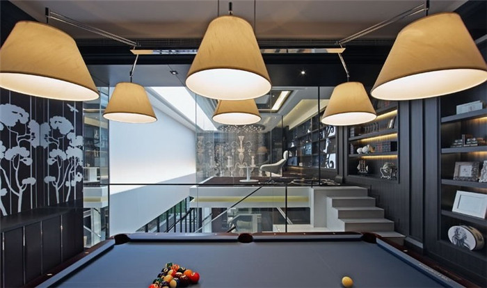 會所休閑區(qū)-臺球室設(shè)計效果圖