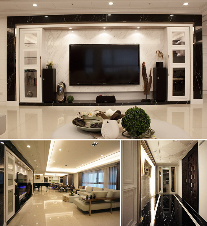 華麗古典風格別墅客廳設計效果圖