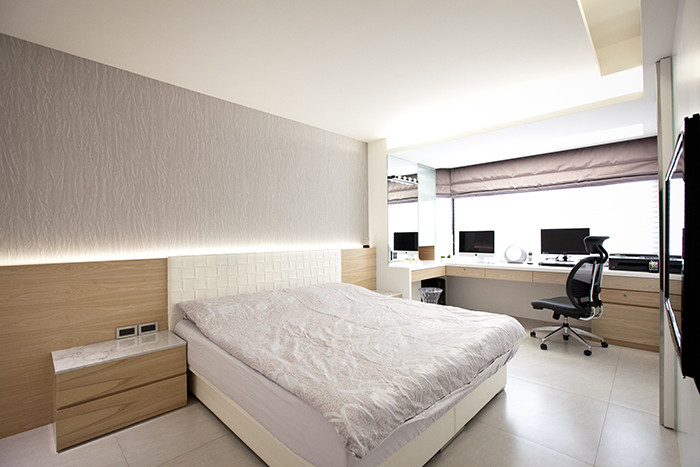 簡(jiǎn)約明亮的豪宅臥室設(shè)計(jì)效果圖