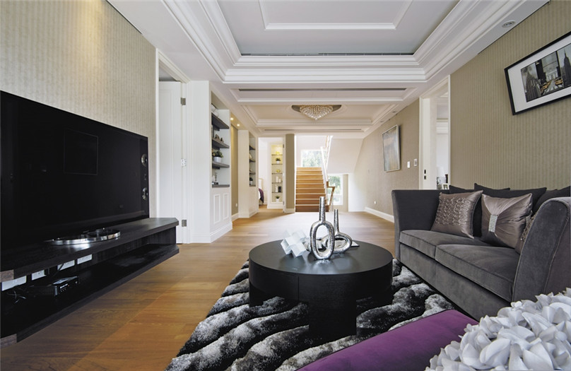 壹公館·經(jīng)典新古典復(fù)式別墅客廳設(shè)計效果圖