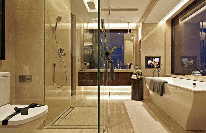 奢華別墅主臥衛(wèi)生間設計效果圖