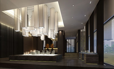 周口現(xiàn)代大氣的售樓部沙盤設計