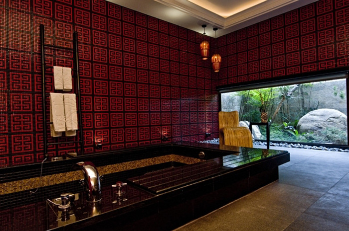 東方特色情侶客房設(shè)計效果圖