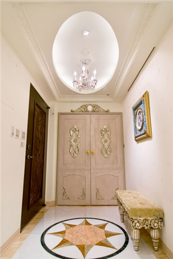法式新古典大器別墅玄關(guān)設(shè)計(jì)效果圖