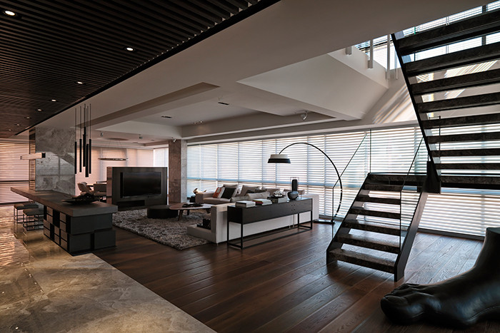 現(xiàn)代大氣的時尚復式別墅設計圖