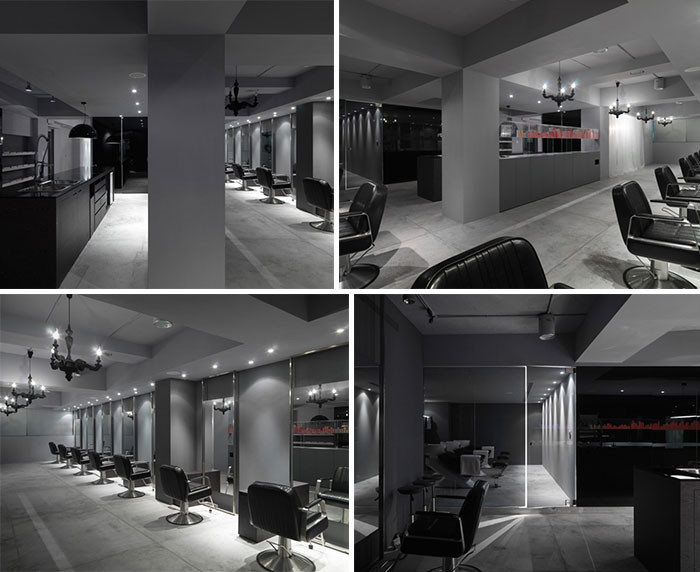 現(xiàn)代新古典風格美發(fā)會所設計效果圖
