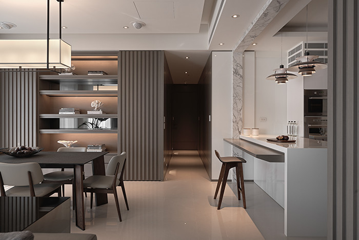開放式別墅廚房餐廳設計方案