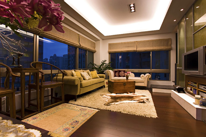 新東方風格別墅客廳設計方案