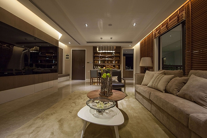大地色系高端別墅客廳設(shè)計(jì)方案