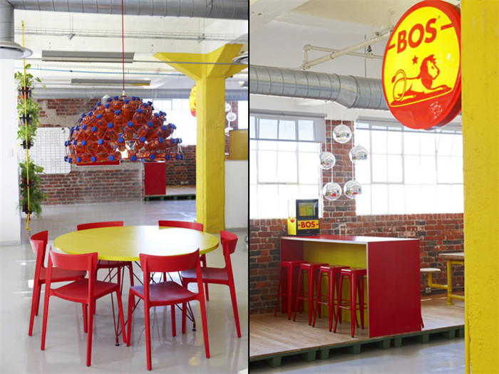 以黃色為基礎(chǔ)色調(diào)的辦公環(huán)境