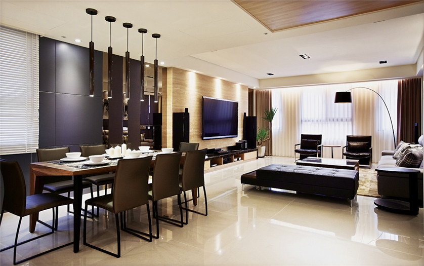 返璞歸真·現(xiàn)代簡約的自建房豪宅餐廳設計效果圖