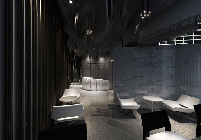 時(shí)尚主題美發(fā)店柜臺設(shè)計(jì)