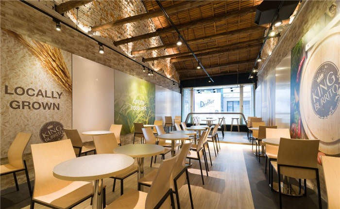 綠色有機餐飲店面設計圖