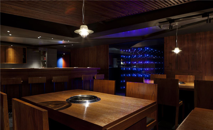 個性時尚的韓式烤肉餐廳裝修設計