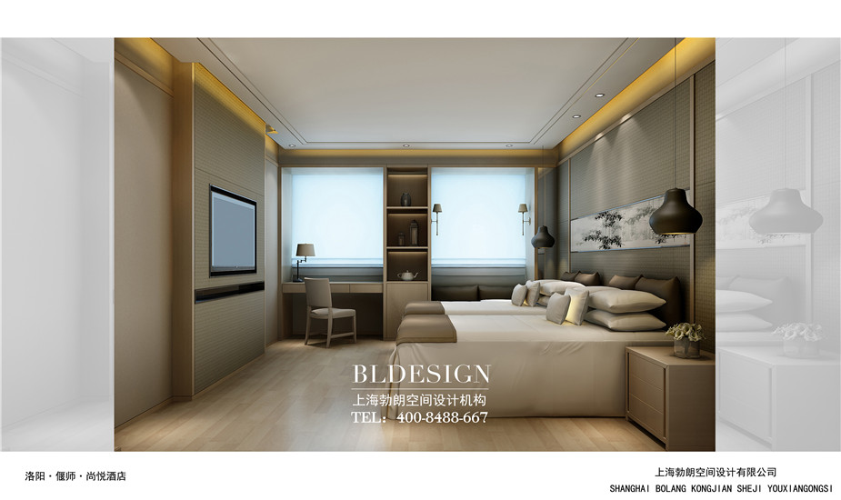 洛陽精品商務(wù)酒店標準客房設(shè)計圖