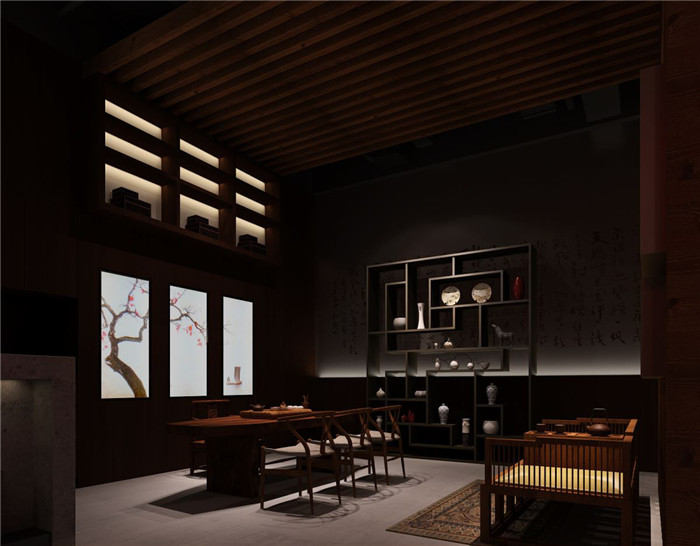 時(shí)尚中式私人會(huì)館設(shè)計(jì)說明