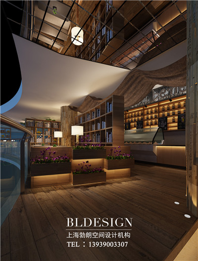 鄭州咖啡陪你特色咖啡廳設計效果圖