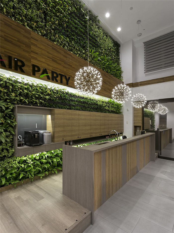 綠色清新的健康時(shí)尚美發(fā)沙龍會所設(shè)計(jì)