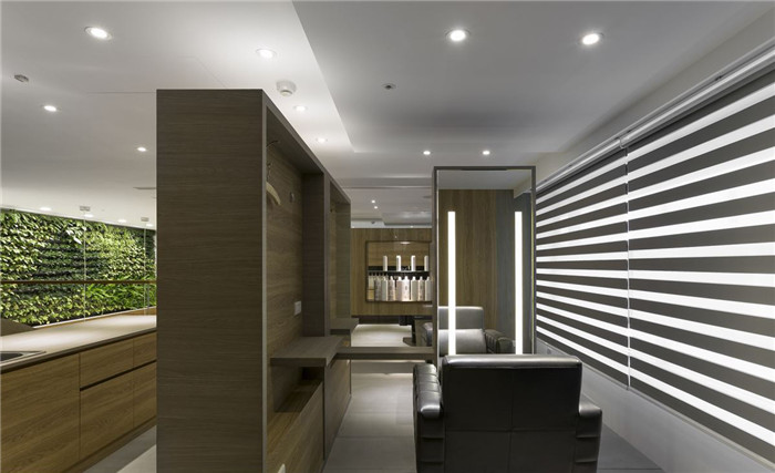 勃朗會所設(shè)計(jì)推薦綠色清新的健康時(shí)尚美發(fā)沙龍會所設(shè)計(jì)