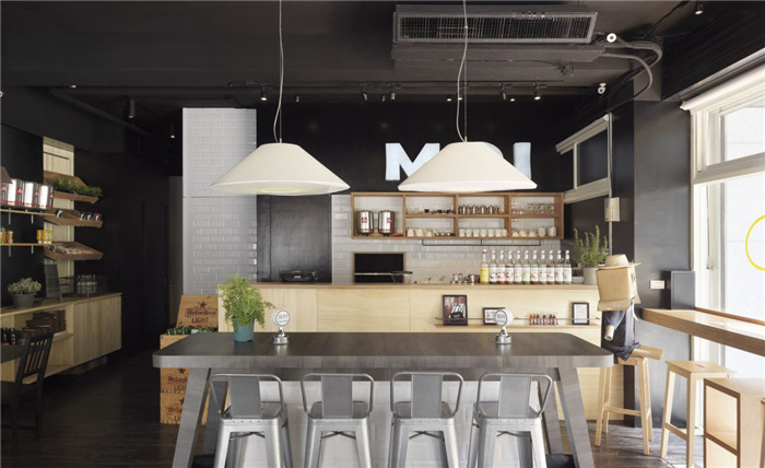 簡(jiǎn)約明亮的快餐店裝修設(shè)計(jì)案例