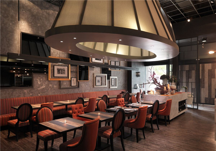 復古古典工業(yè)風西餐廳設計案例