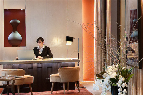 酒店大廳局部空間：酒店前臺(tái)