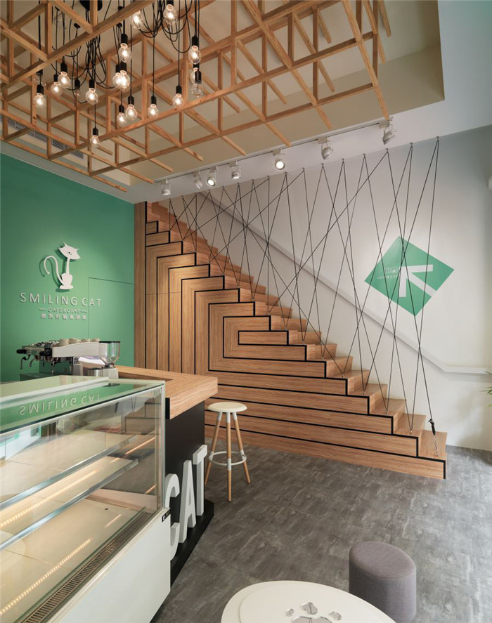 微笑的貓Loft雙層小咖啡館設(shè)計