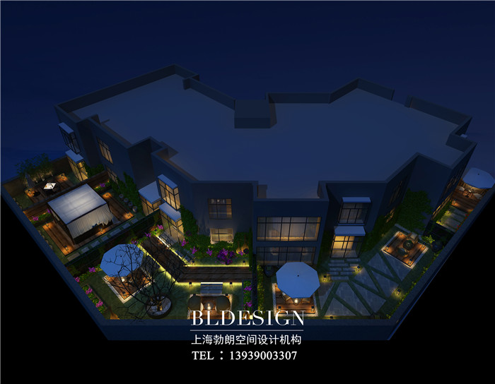 洛陽華爾晟時尚精品商務(wù)酒店花園露臺設(shè)計效果圖