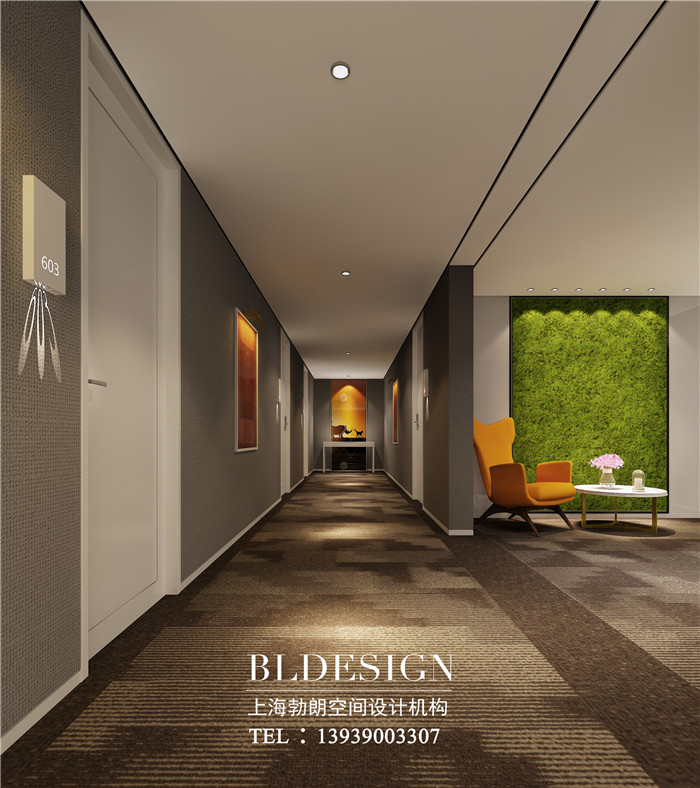 洛陽華爾晟時尚精品商務(wù)酒店客房走廊設(shè)計效果圖