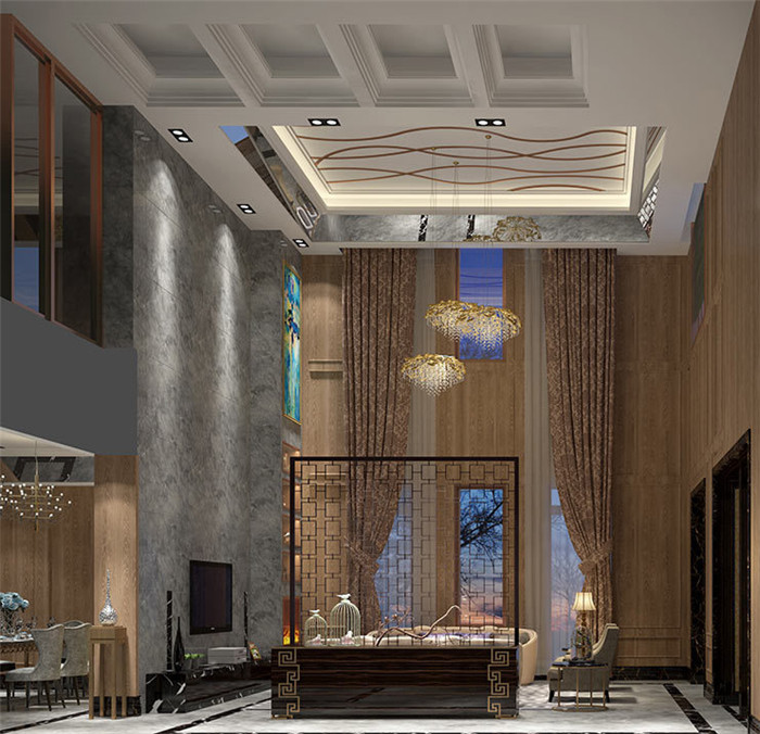 磅礴大氣的別墅客廳挑空設(shè)計(jì)方案