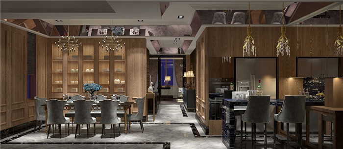 美式古典獨(dú)棟別墅室內(nèi)裝修設(shè)計(jì)案例賞析