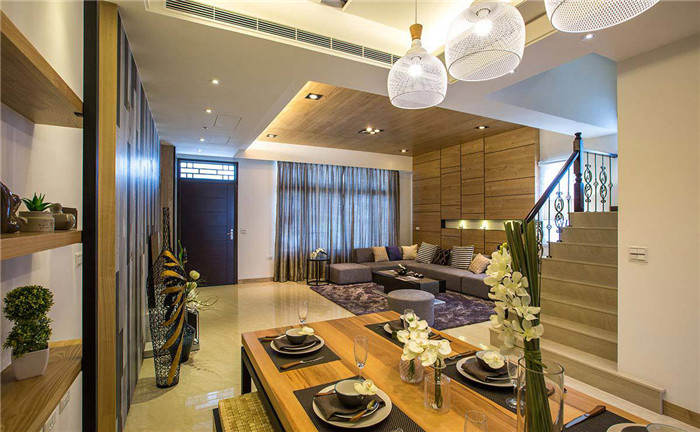 現(xiàn)代溫潤(rùn)風(fēng)格別墅樣板間裝修設(shè)計(jì)方案