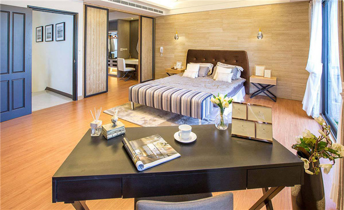 現(xiàn)代溫潤(rùn)風(fēng)格別墅樣板間臥室設(shè)計(jì)案例