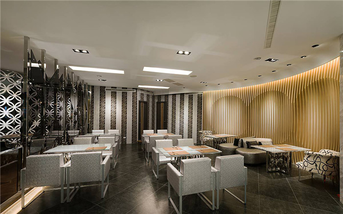 現(xiàn)代風格咖啡廳裝修設計效果圖