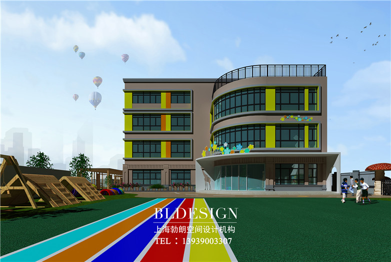 鄭州茉莉寶貝高端幼兒園外觀裝修設計方案  