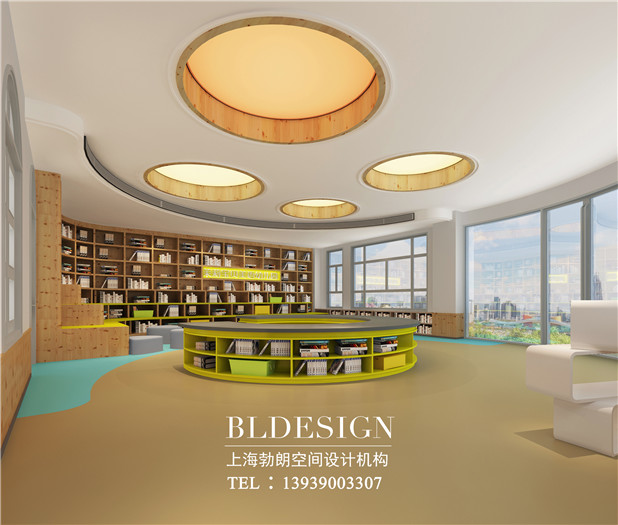 鄭州茉莉寶貝高端幼兒園圖書室設計方案效果圖  