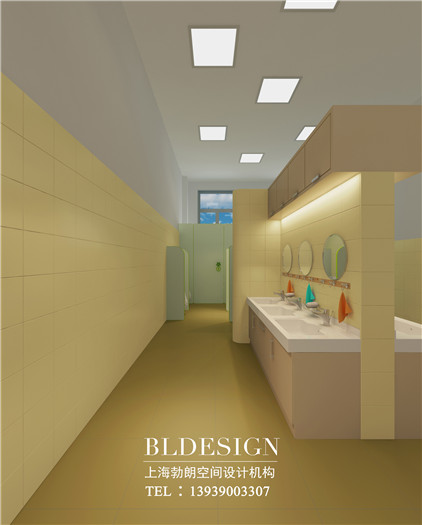 鄭州茉莉寶貝高端幼兒園衛(wèi)生間設計方案效果圖  